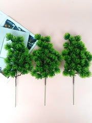 №2 Сосна, хвойная ветка искусственная, декор зимний, рождественский, набор 3 ветки, 39 см.