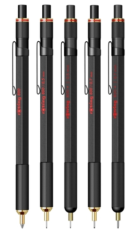 Карандаш механический Rotring 800+ Matte Black, 0.5 mm  (1900181)