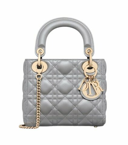 Сумка Dior Lady Dior, модель мини-формата серый