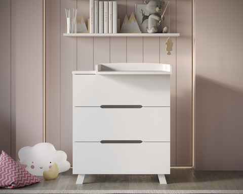 Комод Anniken Lux 800/3 МДФ цвет белый