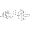 Vitra A4294636EXP Flow Soft Смеситель для ванны,черный матовый