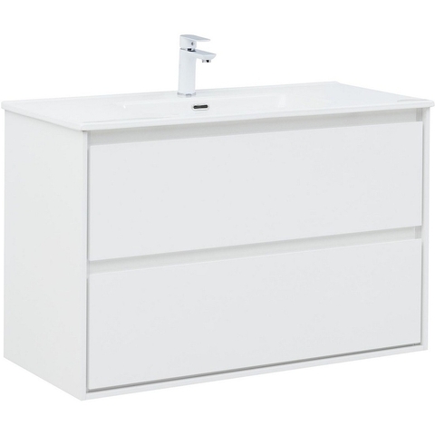 Aquanet 336370 Тумба Милан 100 цв. белый глянец (336370)