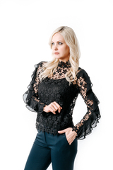 Блузка женская кружевная с топом