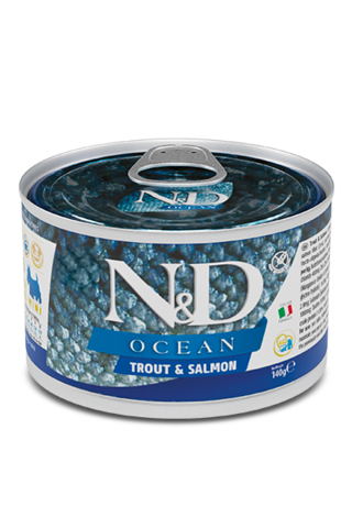 Farmina N&D консервы для собак мелких пород (форель с лососем) 140 гр