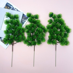 №2 Сосна, хвойная ветка искусственная, декор зимний, рождественский, набор 3 ветки, 39 см.