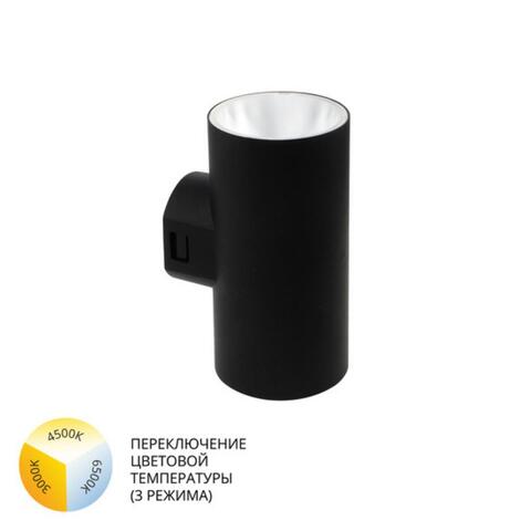 Уличный настенный светодиодный светильник Arte Lamp ALCYONE A6109AL-2BK