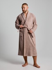 Халат мужской Комфорт-4 Виотекс СЕРО-БЕЖЕВЫЙ
