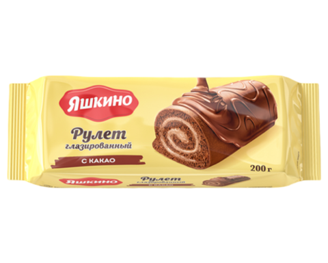 Рулет глазир. Яшкино с какао 200г