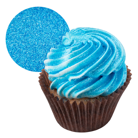 Летающие съедобные блестки для торта (для сдувания) Ярко-голубой, 50-500 pm, кг