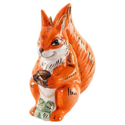 Елочная игрушка Русские сказки Белка с орешками