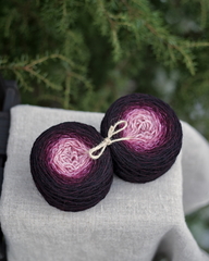 Градиент "Баклажан" 80 г шерсть