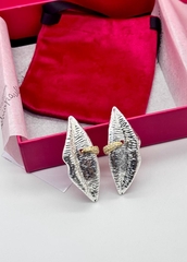 Серьги LIPS в стиле Schiaparelli цвет серебро/золото