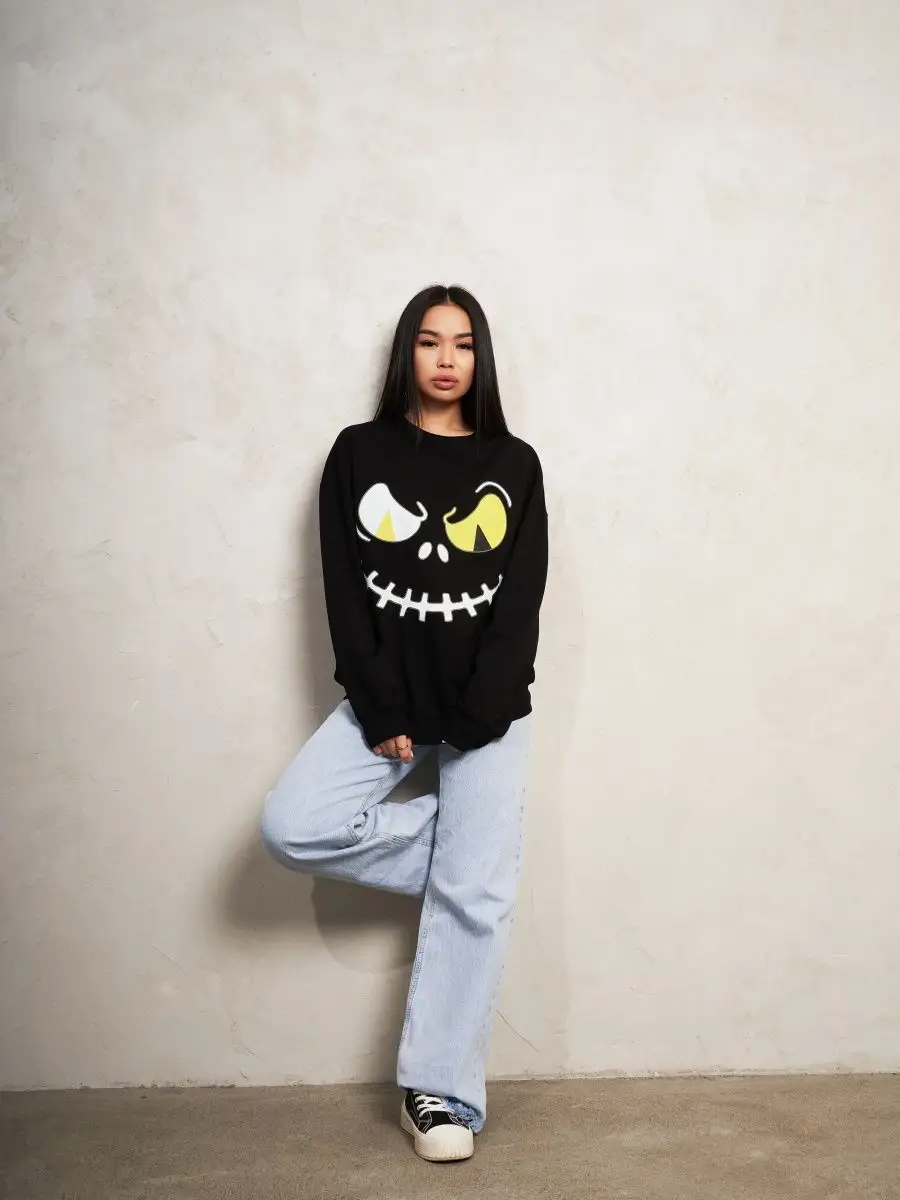 Лонгслив оверсайз женский мужской спортивный с принтом аниме