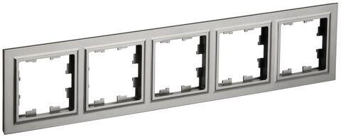 BRITE Рамка 5-мест. РУ-5-БрС сталь IEK