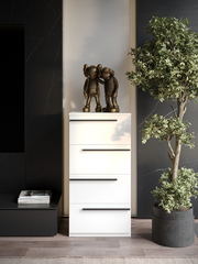 Комод SOHO для одежды, 4 ящика, цвет белый, габариты 45х90х40 см