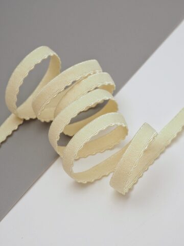 Бельевая резинка сливочное масло ажурная ширина 8 мм с учетом фестона