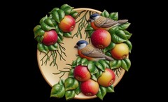 Силиконовый молд Птицы (медальон) № 0474