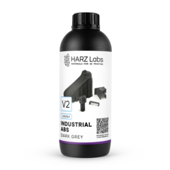Фотополимерная смола HARZ Labs Industrial ABS V2, тёмно-серая, 1 кг