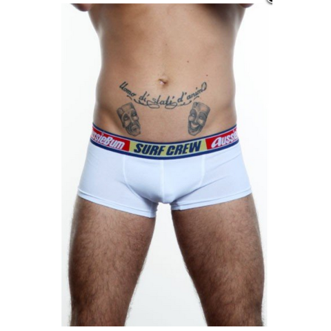 Мужские трусы хипсы белые Aussiebum Surf Crew AB00009