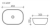 Умывальник чаша накладная прямоугольная Element 455*325*135мм Ceramica Nova CN6009