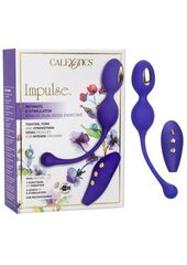 Фиолетовые виброшарики с электростимуляцией Impulse Intimate E-Stimulator Dual Kegel - 