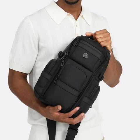 Картинка рюкзак однолямочный Ozuko 9808 Black - 15