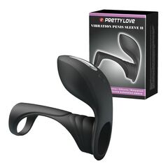 Черная насадка на пенис с вибрацией Vibration Penis Sleeve II - 