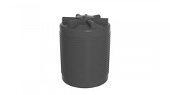 Ёмкость ЭВЛ 1000 л. черная с отводом Ирпласт 1000 л. вертикальный (1010x1010x1280см;черный) - арт.560855