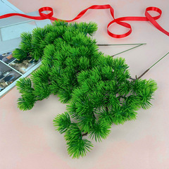 №2 Сосна, хвойная ветка искусственная, декор зимний, рождественский, набор 3 ветки, 39 см.