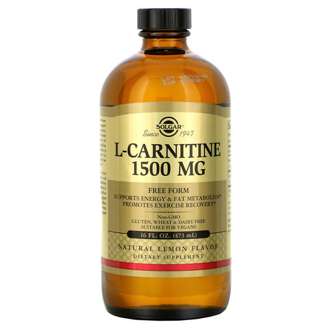 Solgar, L-Carnitine, с натуральным вкусом лимона, 1500 мг, 473 мл (16 жидких унций)