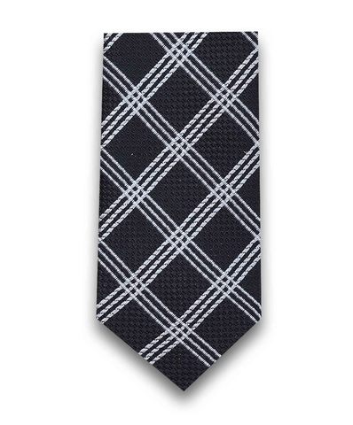 Черно-белый галстук в клетку на кулиске TSAREVICH