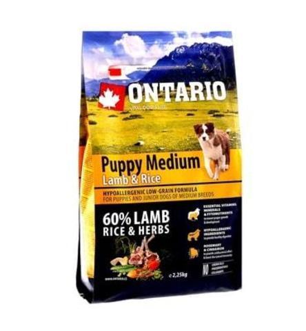 Ontario Puppy Medium Lamb & Rice