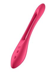 Красный многофункциональный вибратор для пар Satisfyer Elastic Joy - 