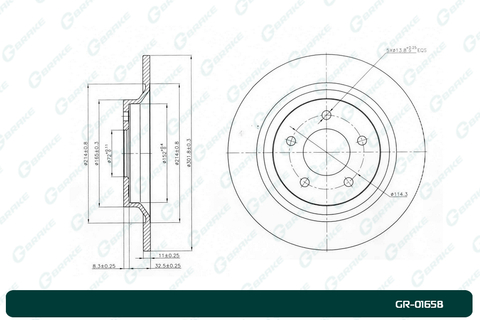 Диск тормозной G-brake  GR-01658