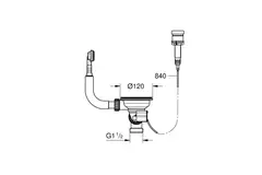 GROHE 40953000 Комплект слива с эксцентриковым управлением и переливом, хром фото