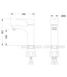 Смеситель для умывальника монолитный LEMARK LINARA LM0406C