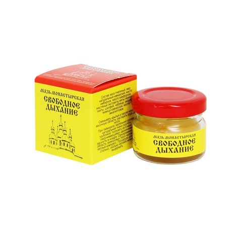 Мазь Монастырская "Свободное дыхание". Архыз Премиум Стекло 28 мл.