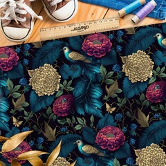 Ткань шифон викторианская Италия