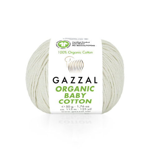 Пряжа Gazzal Organic Baby Cotton 436 суровый (уп.10 мотков)