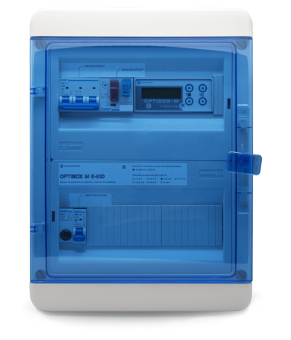 Модуль-шкаф автоматики вентиляции Electrotest OPTIBOX M3 E-6.4D/X ( для 1 и 2 фазных нагревателей, для управления вентилятором через внешнее устройство)