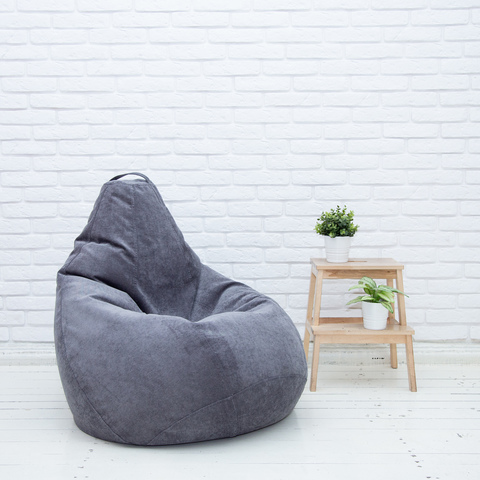 Груша М микровельвет (графит)