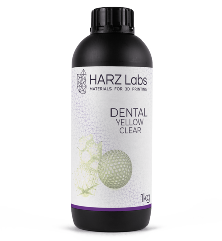 Фотополимер HARZ Labs Dental Yellow Clear прозрачный желтый (1 кг)