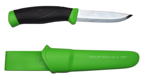 Нож Morakniv Companion стальной разделочный, лезвие: 103 mm, прямая заточка, зеленый/черный (12158)