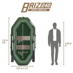 Лодка ПВХ Тонар Бриз 240 (зеленая)