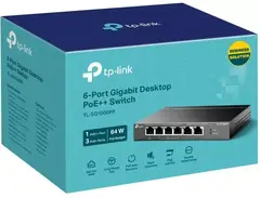 TP-Link TL-SG1006PP Настольный коммутатор с 6 гигабитными портами (3 порта PoE+, 1 порт PoE++)
