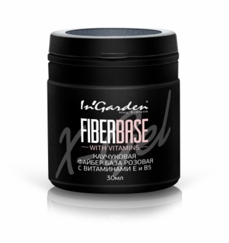 X- gel Каучук. розовая Файбер база с витаминами E и B5 30 мл