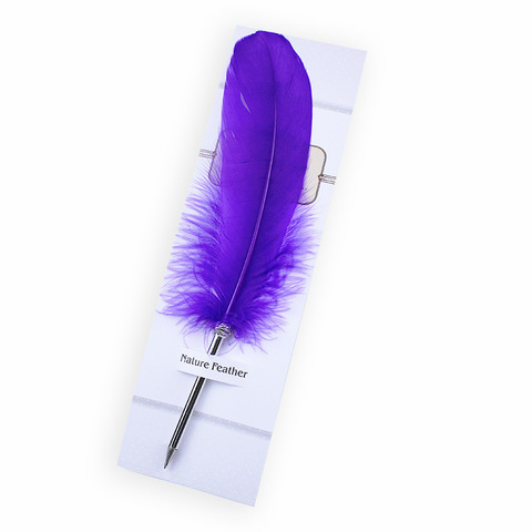 Qələm \ Feather Pen Harry Potter purple Hogwarts