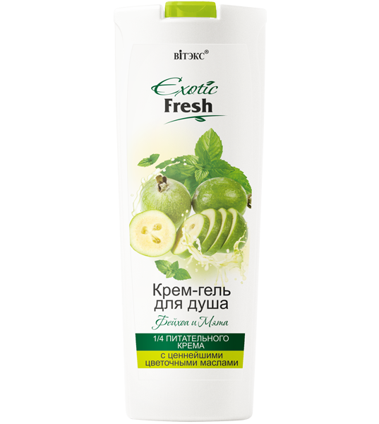 Витекс EXOTIC FRESH Крем-гель для душа "ФЕЙХОА и МЯТА" 500мл