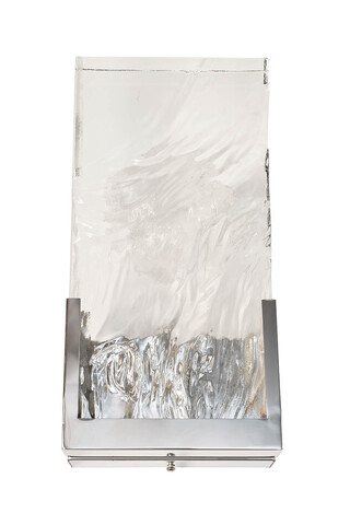 Бра настенное 27x14см Garda Deco прозрачное стекло/хромированный металл