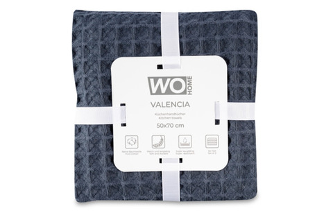 Набор полотенец кухонных Wo Home Valencia 50х70см 3шт серый/белый/розовый